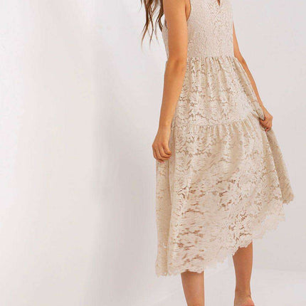 Chic Flared Lace Day Dress for Effortless Elegance - Très Elite