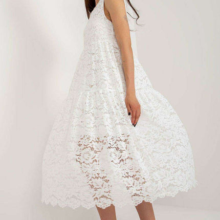 Chic Flared Lace Day Dress for Effortless Elegance - Très Elite