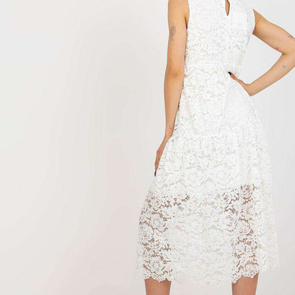 Chic Flared Lace Day Dress for Effortless Elegance - Très Elite