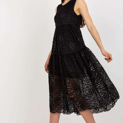 Chic Flared Lace Day Dress for Effortless Elegance - Très Elite