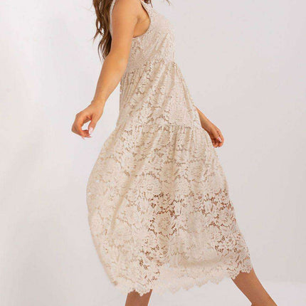 Chic Flared Lace Day Dress for Effortless Elegance - Très Elite