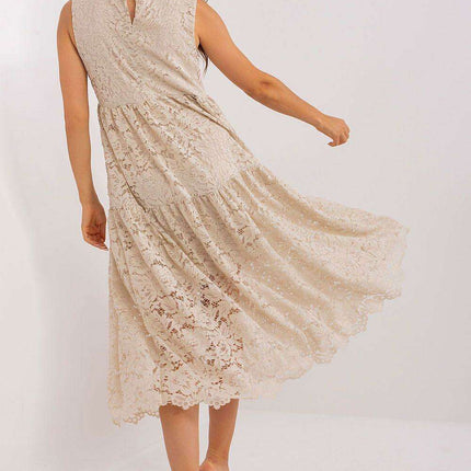Chic Flared Lace Day Dress for Effortless Elegance - Très Elite