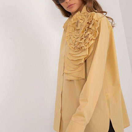 Chic Floral Adorned Long Sleeve Cotton Top - Très Elite