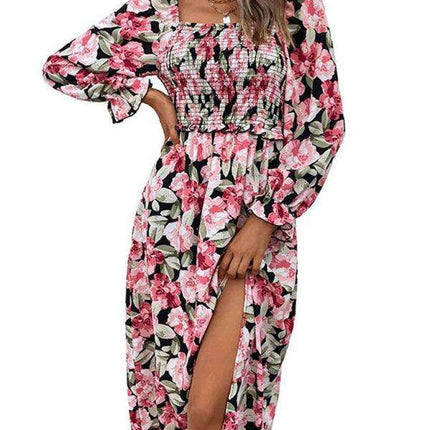 Chic Floral Backless Dress - Year-Round Fashion Statement - Très Elite
