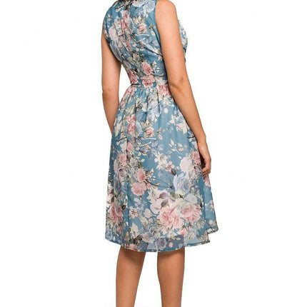Chic Floral Chiffon Cocktail Gown - Très Elite