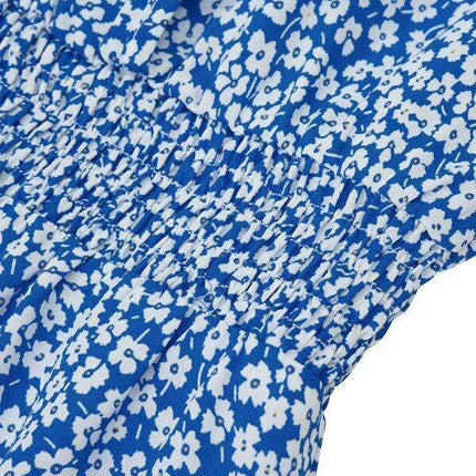 Chic Floral Cold Shoulder V-Neck Dress for Women - Summer Elegance - Très Elite