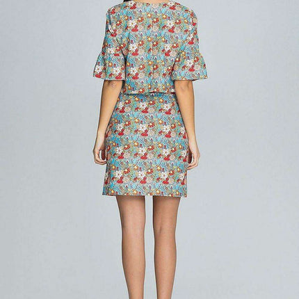 Chic Floral Ensemble: Stylish Blouse and Skirt Combo - Très Elite