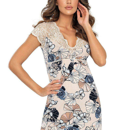 Chic Floral Lace Nightshirt for Luxurious Sleepwear - Très Elite