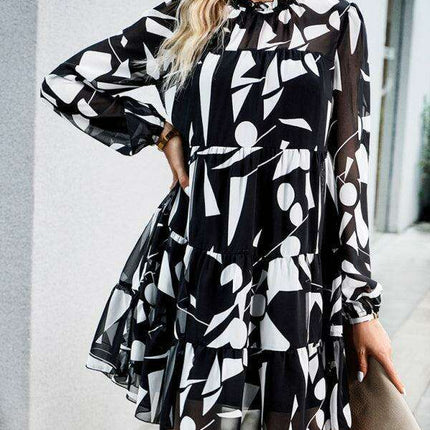 Chic Floral Long Sleeve Midi Skirt for Women