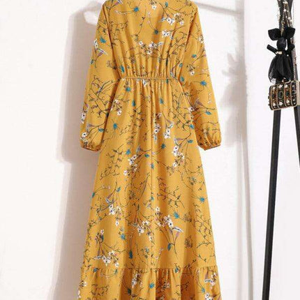 Chic Floral Maxi Dress: Effortless Elegance in Lightweight Chiffon - Très Elite