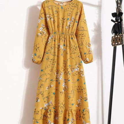Chic Floral Maxi Dress: Effortless Elegance in Lightweight Chiffon - Très Elite