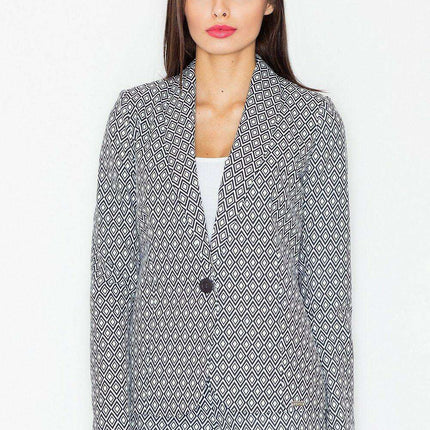 Chic Floral One-Button Blazer - Très Elite