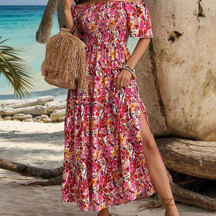 Chic Floral One-Shoulder Summer Dress for Women - Très Elite