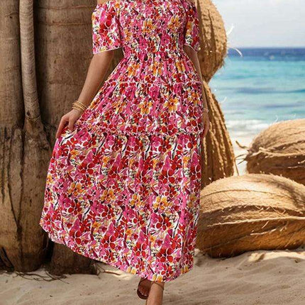 Chic Floral One-Shoulder Summer Dress for Women - Très Elite