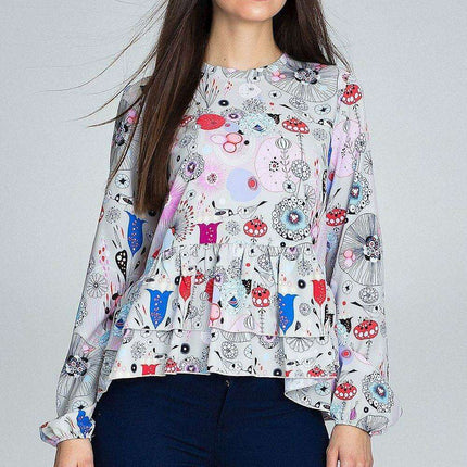 Chic Floral Print Blouse - Très Elite