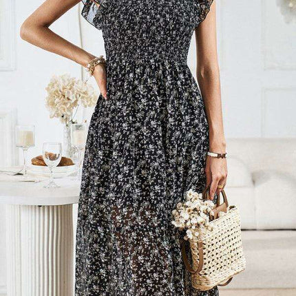 Chic Floral Serenity: A Timeless Women's Dress of Elegance - Très Elite