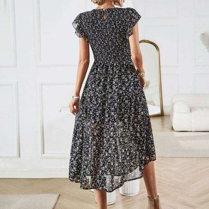 Chic Floral Serenity: A Timeless Women's Dress of Elegance - Très Elite