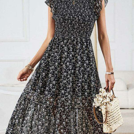 Chic Floral Serenity: A Timeless Women's Dress of Elegance - Très Elite
