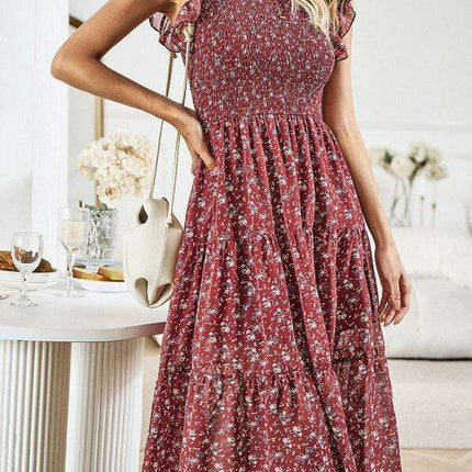 Chic Floral Serenity: A Timeless Women's Dress of Elegance - Très Elite