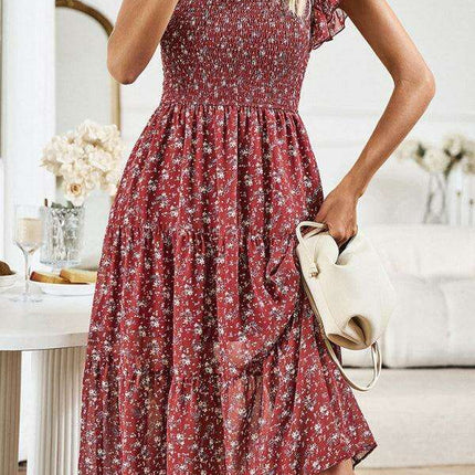 Chic Floral Serenity: A Timeless Women's Dress of Elegance - Très Elite
