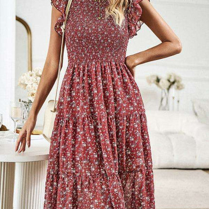 Chic Floral Serenity: A Timeless Women's Dress of Elegance - Très Elite