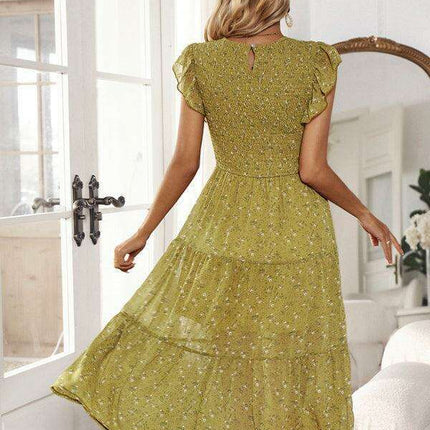 Chic Floral Serenity: A Timeless Women's Dress of Elegance - Très Elite
