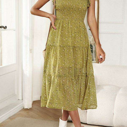 Chic Floral Serenity: A Timeless Women's Dress of Elegance - Très Elite