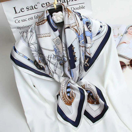 Chic Floral Silk Scarf - Luxurious 90x90cm Women's Neck Accessory - Très Elite