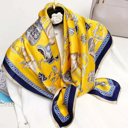 Chic Floral Silk Scarf - Luxurious 90x90cm Women's Neck Accessory - Très Elite