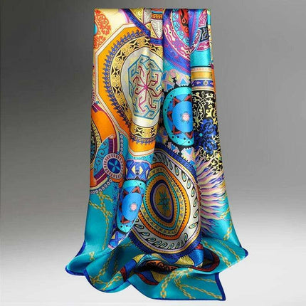 Chic Floral Silk Scarf - Luxurious 90x90cm Women's Neck Accessory - Très Elite