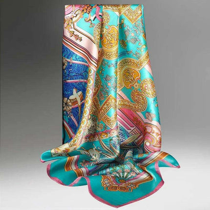 Chic Floral Silk Scarf - Luxurious 90x90cm Women's Neck Accessory - Très Elite