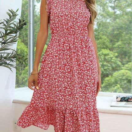 Chic Floral Sleeveless Dress for Effortless Sophistication - Très Elite