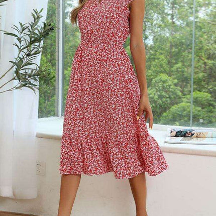 Chic Floral Sleeveless Dress for Effortless Sophistication - Très Elite
