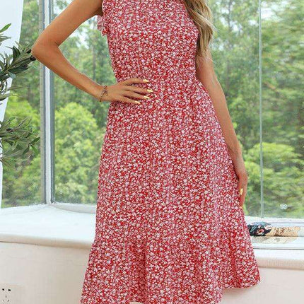 Chic Floral Sleeveless Dress for Effortless Sophistication - Très Elite