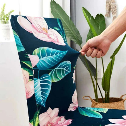 Chic Floral Stretch Dining Chair Covers for Elegant Settings - Très Elite