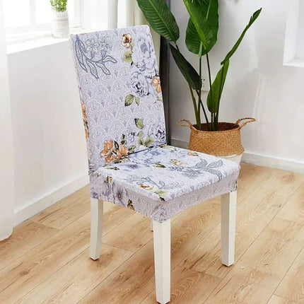 Chic Floral Stretch Dining Chair Covers for Elegant Settings..
