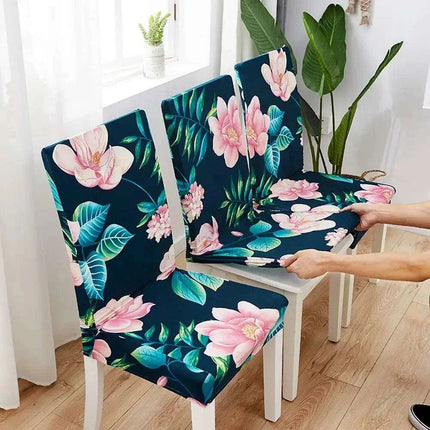 Chic Floral Stretch Dining Chair Covers for Elegant Settings - Très Elite