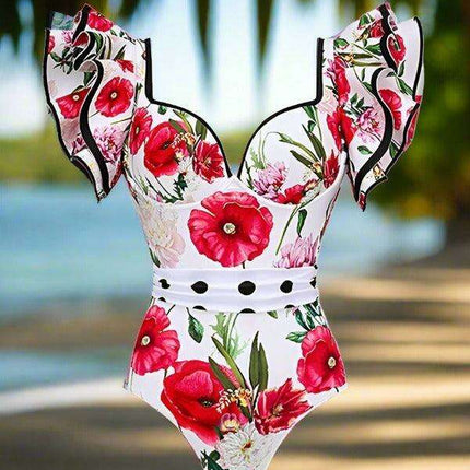 Chic Floral Swim Skirt - Stylish Summer Beachwear Ensemble - Très Elite