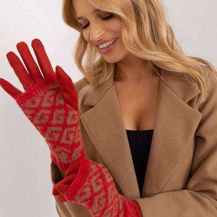 Chic Floral Touchscreen Winter Gloves - Très Elite