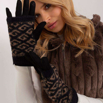 Chic Floral Touchscreen Winter Gloves - Très Elite