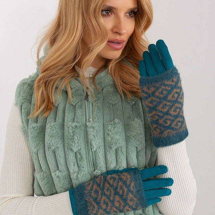 Chic Floral Touchscreen Winter Gloves - Très Elite