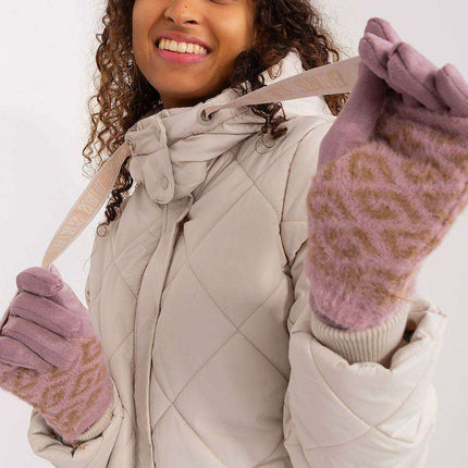 Chic Floral Touchscreen Winter Gloves - Très Elite