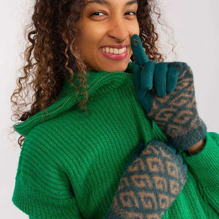 Chic Floral Touchscreen Winter Gloves - Très Elite