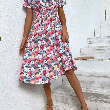 Chic Floral V-Neck Dress for Effortless Summer Style