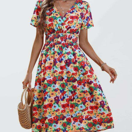Chic Floral V-Neck Dress for Effortless Summer Style