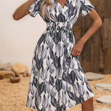 Chic Floral V-Neck Summer Dress for Effortless Style