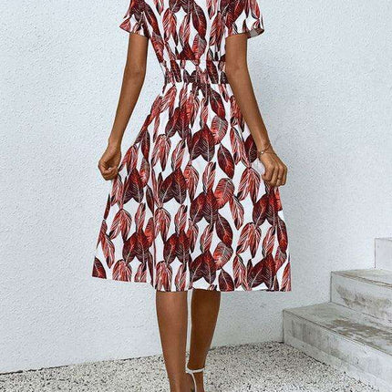Chic Floral V-Neck Summer Dress for Effortless Style - Très Elite