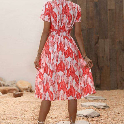 Chic Floral V-Neck Summer Dress for Effortless Style - Très Elite