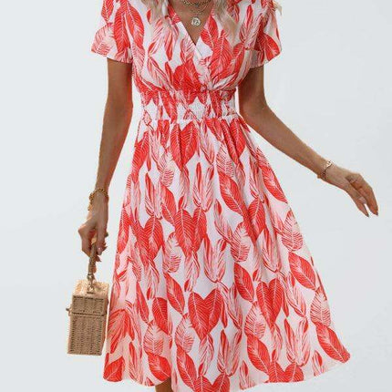Chic Floral V-Neck Summer Dress for Effortless Style