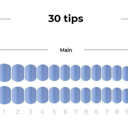 Chic French Blue Gel Nail Set: Transform Your Manicure Experience at Home - Très Elite